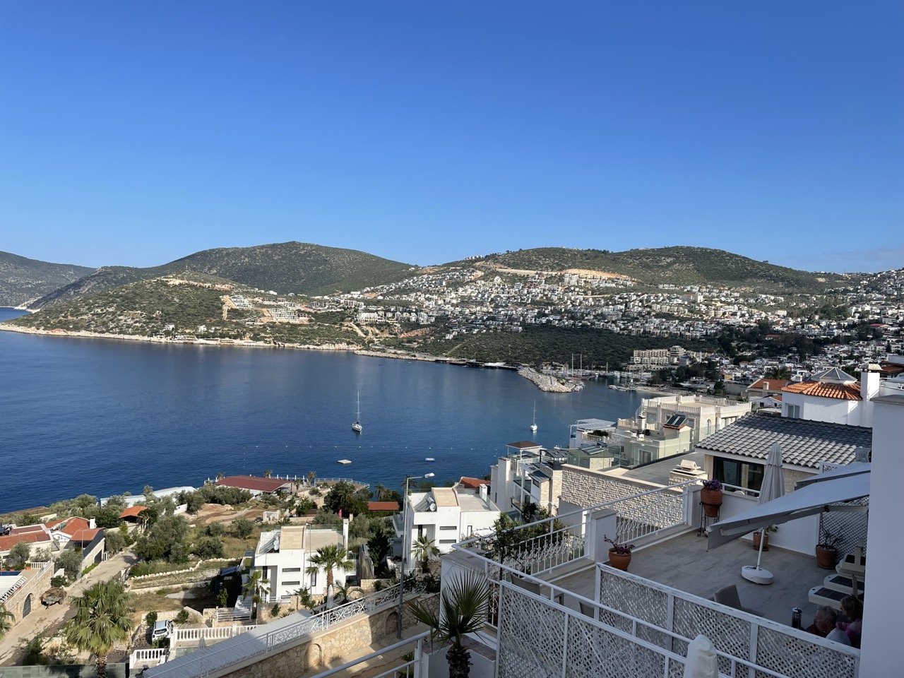 View to Kalkan town from apartment