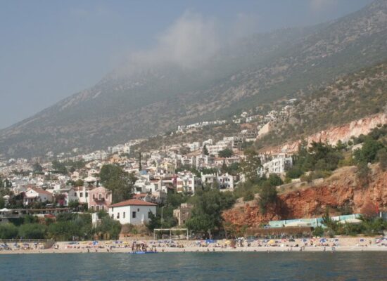 Kalkan beach from water